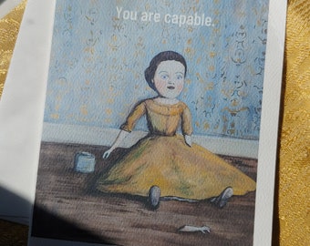 Capable -card for encouragement -blank inside