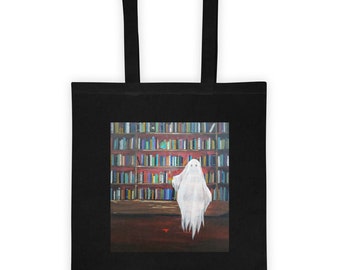 Library Tote bag - ghost in the library