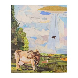 Cow Abduction Throw Blanket
