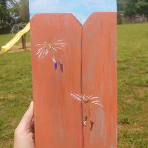 Big wishes original painting on wood