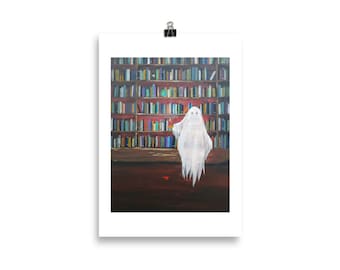 Ghostly library poster