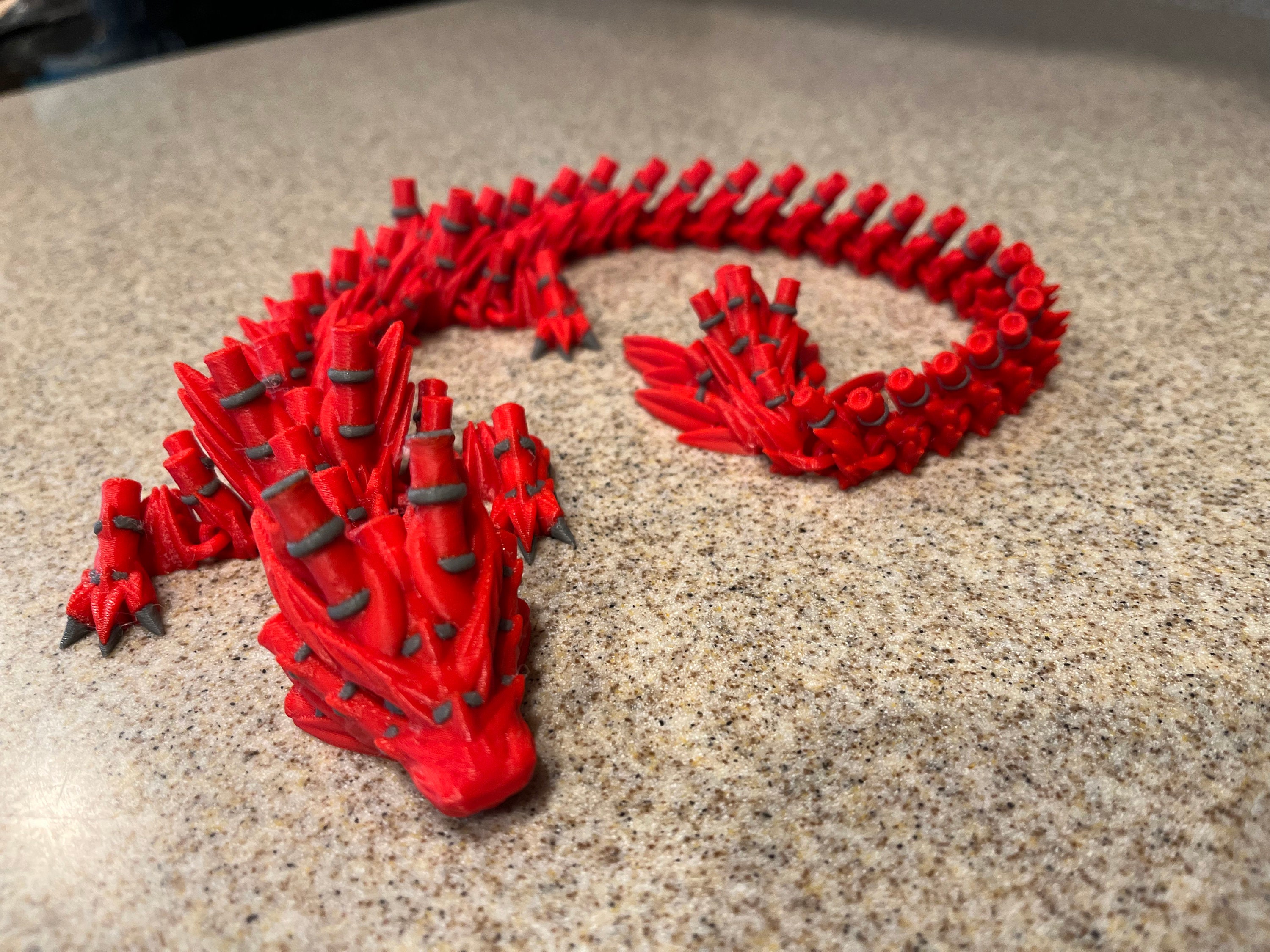 3d Printed Articulated Dragon - Etsy