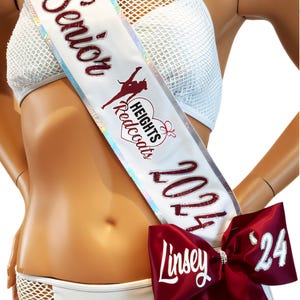 Senior Sash, Cheer Sash, Dancer Sash, Color Guard Sash, Volleyball SashSenior Sash, Graduation Sash, Cheer Sash