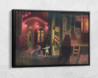Spirited Away Canvas, Studio Ghibli Poster Wall Art, Anime Poster, Japanese Anime Poster, Anime Fan Gift, Studio Ghibli Poster Print