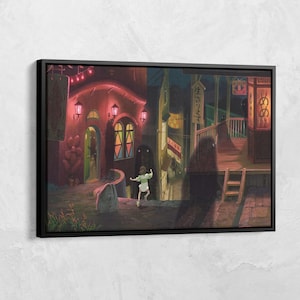 Spirited Away Canvas, Studio Ghibli Poster Wall Art, Anime Poster, Japanese Anime Poster, Anime Fan Gift, Studio Ghibli Poster Print