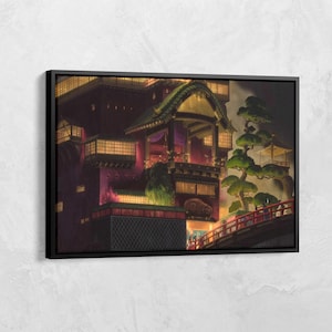Spirited Away Canvas Print, Studio Ghibli Poster Wall Art, Anime Fan Poster, Japanese Anime Poster, Anime Fan Gift, Studio Ghibli Poster