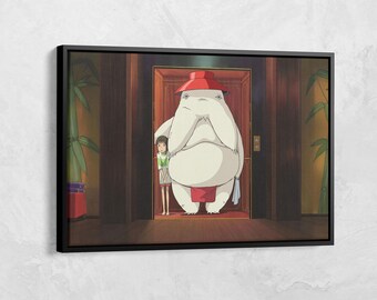 Spirited Away Poster, Studio Ghibli Canvas Wall Art, Anime Poster, Japanese Anime Poster, Anime Fan Gift, Studio Ghibli Poster