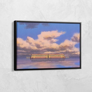 Gost Train in the Spirit World Spirited Away Poster Print, Anime Fan Gift, Studio Ghibli Canvas Poster Wall Art, Anime japonês Art