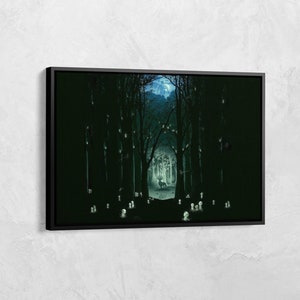 Prinzessin Mononoke Poster, Studio Ghibli Leinwand Poster Wandkunst, Japanische Anime Kunst, Anime Kunst Fan Geschenk, Studio Ghibli Poster, Anime Poster