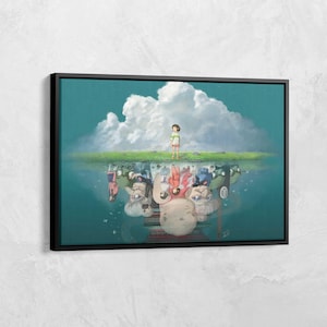 Spirited Away Poster, Studio Ghibli Poster Wall Art, Studio Ghibli Poster Art, Anime Wall Art, Japanese Anime Gift, Anime Canvas Poster