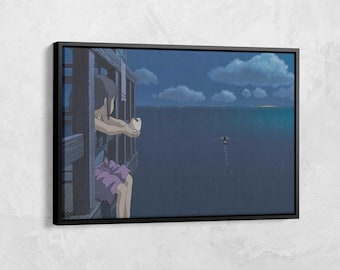 Spirited Away canvas poster, Studio Ghibli poster kunst aan de muur, Studio Ghibli poster, anime muur kunst, cadeau Japanse anime, Japanse anime
