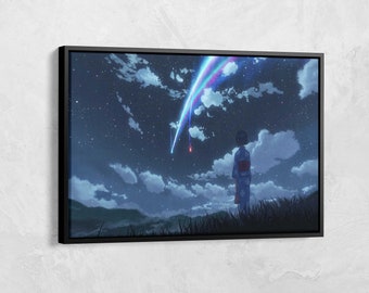 Your Name Anime Canvas Poster Print, Japanese Anime Canvas Wall Art, Japanese Anime Fan Art, Anime Fan Gift, Your Name Poster, Anime Poster