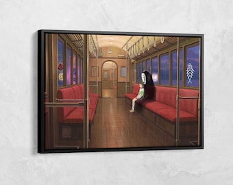 Spirited Away Canvas Print, Studio Ghibli Poster Wall Art, Studio Ghibli Poster, Anime Wall Art, Japanese Anime Gift, Anime Poster