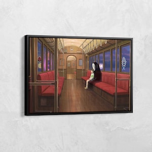 Spirited Away Canvas Print, Studio Ghibli Poster Wall Art, Studio Ghibli Poster, Anime Wall Art, Japanese Anime Gift, Anime Poster