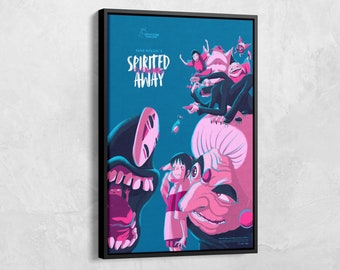 Póster de El viaje de Chihiro, póster de Studio Ghibli, arte de pared, póster de anime, póster de Studio Ghibli, arte de pared de anime, regalo de anime japonés