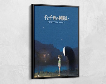Canvasposter Spirited Away, Studio Ghibli-posterkunst aan de muur, anime-muurkunst, Studio Ghibli-poster, cadeau Japanse anime, Japanse anime-poster