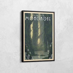Poster della Principessa Mononoke, Poster su tela dello Studio Ghibli, Arte anime giapponese, Regalo per fan degli anime, Stampa poster dello Studio Ghibli, Poster anime