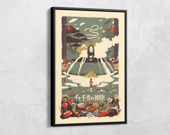 Spirited Away Poster, Studio Ghibli Poster Wall Art, Studio Ghibli Poster, Anime Wall Art, Japanese Anime Gift, Anime Canvas Poster