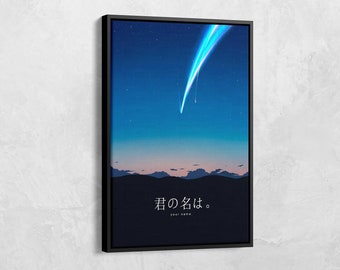 Your Name Anime Poster Print, Japanese Anime Wall Art, Anime Poster, Japanese Anime Fan Art, Anime Fan Gift, Your Name Canvas Poster