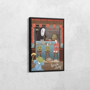 Spirited Away Poster, Studio Ghibli Poster Wall Art, Anime Poster, Studio Ghibli Canvas, Anime Wall Art, Japanese Anime Fan Gift