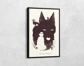 Princess Mononoke Poster, Studio Ghibli Canvas Wall Art, Special Japanese Art, Anime Fan Gift, Studio Ghibli Poster, Anime Poster