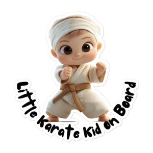 Naklejka na samochód „Mały Karate Kid on Board”