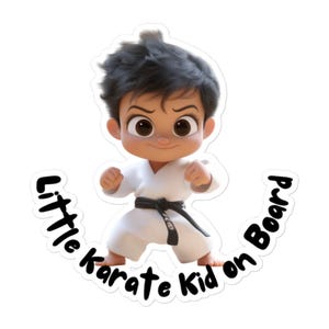 Naklejka na samochód „Mały Karate Kid on Board”