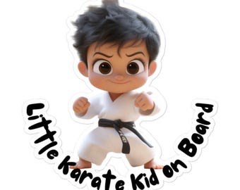 Pegatina para coche "Pequeño Karate Kid a bordo"