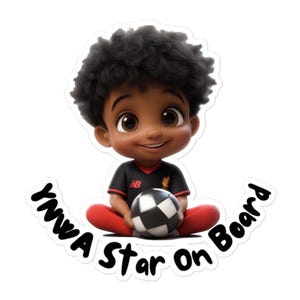 Naklejka na samochód YNWA Baby On Board - prezent dla fanów Liverpoolu, znak bezpieczeństwa dziecka, urocza naklejka na samochód, gadżety drużyny piłkarskiej | Anfield | Piłka nożna Piłka nożna