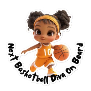 Naklejka na samochód „Next BasketBall Diva On Board”