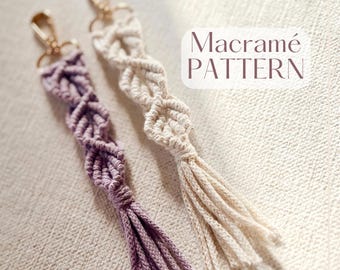 Schema portachiavi in macramè: video tutorial fai da te (download digitale)