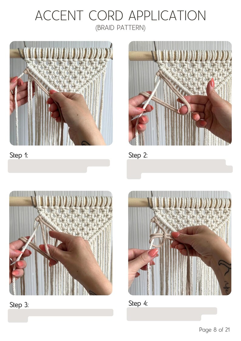 Macrame Wall Hanging Tutorial: Beginner PDF Pattern With Knot Guide - Etsy