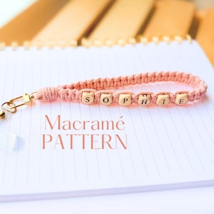 Macrame Keychain Pattern | Beginner Beaded Name Instructions (PDF Download)