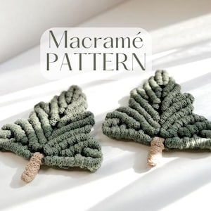 MOTIF en macramé - sous-verre de sapin de Noël écrit au format PDF, didacticiel vidéo et guide de noeud inclus, sous-verre bricolage, téléchargement numérique instantané