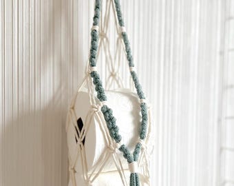 Macrame Toilet Paper Holder: Boho Bathroom Storage Basket