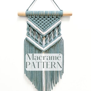 Tutorial para tapiz de macramé: Patrón en PDF para principiantes con guía de nudos.