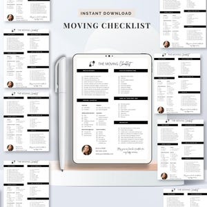 Modern Moving Checklist Binder Insert, Home Organization Tool, Printable Moving To-Do List, House Moving Guide, DIY Planner, Printable