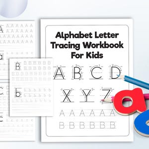Alphabet Letter Worksheets for Kids, Learning Activity Set, Educational Printables, Preschool, Tracing Practice, Kids Learning Pack