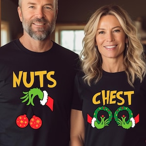 Chest Nuts Shirt, Christmas Couple shirts, Chest And Nuts Sweatshirt, Christmas Matching Shirt, Merry Christmas, Matching Christmas