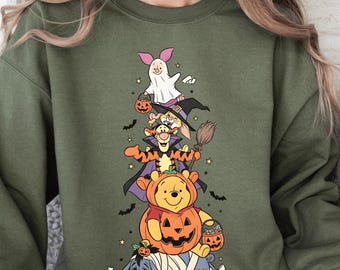 Mama Bear Halloween Sweatshirt: Pooh & Friends Trick or Treat
