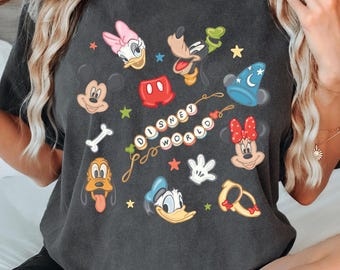 Retro Disneyworld Comfort Colors Shirt: Mickey and Friends Vintage Tee