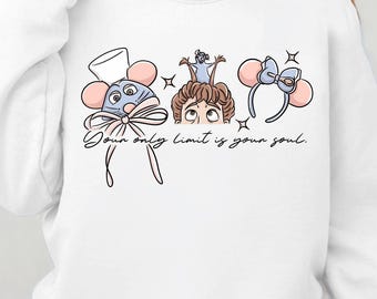 Chef Remy Ratatouille Sweatshirt, Pixar Disney Pullover, Mickey Ears Inspired Rat Chef Sweater, Linguini and Remy Costume Top, Disney Outfit