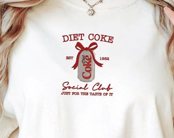 Embroidered Diet Coke T-shirt, Comfort Colors Tee, Soda Lover Gift