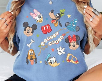 Camiseta retro Disneyworld Comfort Colors: camiseta vintage de Mickey y sus amigos
