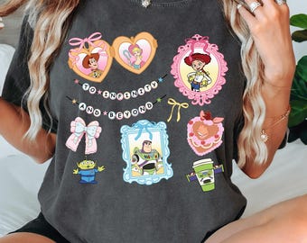 Vintage Toy Story T-Shirt,To Infinity and Beyond Disney Tee, Buzz Woody Jessie Shirt,Pixar Family Vacation Top,Disneyland Trip Tee