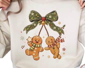 Cute Gingerbread Cookies Sweatshirt, Womens Christmas Sweatshirt, Merry Christmas, Cute Christmas Cookies Sweatshirt, Holiday Sweater