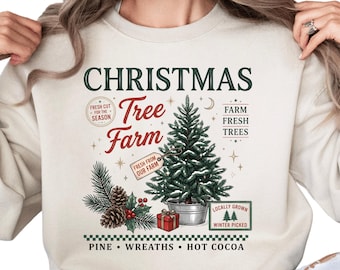 In My Heart Is A Christmas Tree Farm Sweatshirt, Cozy Christmas Sweat, Holiday Hoodie, Christmas Gift, Tree Farm Sweat,Family Christmas Gift