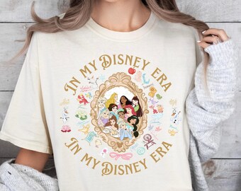 Koszulka z motywem księżniczek Tiany i Ariel Kopciuszka z postaciami Disneya w stylu vintage, pasująca koszulka z motywem wycieczki do Disneylandu dla dziewczynek, prezent
