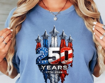 Koszulka z okazji 250. rocznicy USA, koszulka z okazji półpięćsetnej rocznicy 1776–2026, koszulka retro z patriotyczną amerykańską flagą, prezent na Dzień Niepodległości