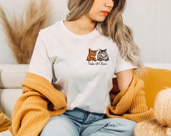 Custom Cat Shirt, Personalized Cat Shirt, Cat Mom Shirt, Cat Dad Shirt, Mothers Day  Gift